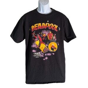 Marvel Deadpool Carnitas Shirt Men Large Graphic Short Sleeves Black Crewneck